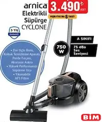 ARNİCA ELEKTRİKLİ SÜPÜRGE CYCLONE 750 W
